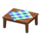 Wooden Table (Dark Wood - Blue) NH Icon.png