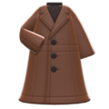 Long Pleather Coat (Brown) NH Icon.png