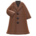 Long Pleather Coat's Brown variant