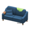Sloppy Sofa (Navy Blue - Light Green) NH Icon.png