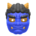 Horned-ogre mask's Blue variant
