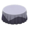 Large Covered Round Table (Gray - Plain Navy) NH Icon.png