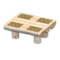 Log Dining Table (White Birch - Bears) NH Icon.png