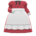 Full-length maid gown's Berry red variant