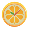 orange wall-mounted clock