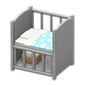 Baby Bed (Gray - Blue) NH Icon.png