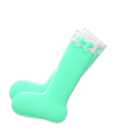 Frilly Knee-High Socks (Mint) NH Icon.png