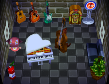 Gruff's house interior in Animal Crossing
