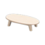 Wooden Low Table (White Wood)