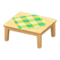 Wooden Table (Light Wood - Green) NH Icon.png