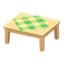 Wooden Table (Light Wood - Green)
