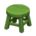 Wooden stool's Green variant