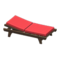 Poolside Bed (Dark Brown - Red) NH Icon.png