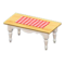 Ranch Tea Table (White - Red Gingham) NH Icon.png