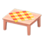 Wooden Table (Pink Wood - Orange)