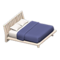Artful Bed (White - Dark Blue) NH Icon.png