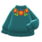 Flower Sweater (Green) NH Icon.png