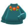 Flower Sweater (Green) NH Icon.png