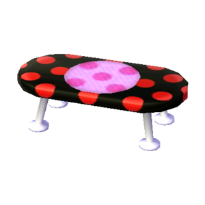 Polka-Dot Low Table (Pop Black - Peach Pink) NL Model.png