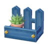 Blue wall shelf