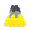 Bubble-Skirt Party Dress (Yellow) NH Storage Icon.png