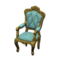 Elegant Chair (Gold - Blue Roses) NH Icon.png