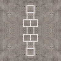 Texture of hopscotch floor