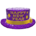 New Year's silk hat's Purple variant