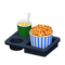 Popcorn Snack Set (Caramel & Iced Tea - Blue Stripes) NH Icon.png