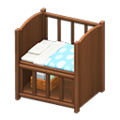 Baby Bed (Dark Wood - Blue) NH Icon.png