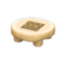 Log Round Table (White Wood - Bears) NH Icon.png