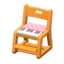 Writing Chair (Light Brown - Pink)