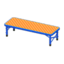 Outdoor Bench (Blue - Orange)
