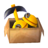 Box with helmet