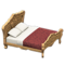 Elegant Bed (Light Brown - Damascus-Pattern Red) NH Icon.png
