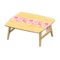 Nordic Table (Light Wood - Flowers) NH Icon.png