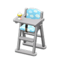 High Chair (Gray - Blue) NH Icon.png