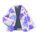 Rose-print jacket's Blue roses on white variant