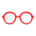 Round-Frame Glasses's Red variant