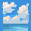 The Ocean photo pattern for the framed photo.
