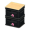 Stacked Bottle Crates (Black - Peach) NH Icon.png