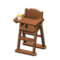 High Chair (Dark Wood - None) NH Icon.png