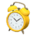 Old-fashioned alarm clock's Yellow variant