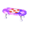 Polka-Dot Low Table (Amethyst - Red and White) NL Model.png