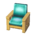 Ranch armchair's Beige variant