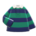 Thick-stripes shirt's Green & navy variant