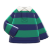 Thick-Stripes Shirt (Green & Navy) NH Icon.png