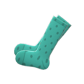 Dotted Knee-High Socks (Cyan) NH Icon.png