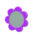 Flower Tabletop Mirror's Purple variant