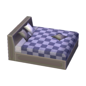 Modern Bed (Gray Tone - Modern Plaid) NL Model.png
